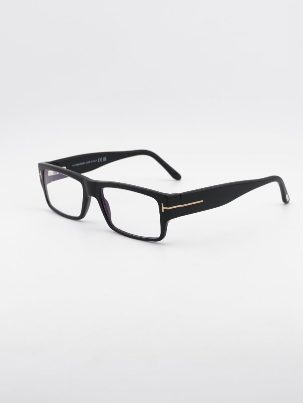 Tom Ford FT5835-B 001 Eyeglasses Black 54mm Rectangle Frame, Blue Light Block